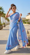 Indira Linen By Rajyog Linen Printed Ladies Saree Wholesalers In Surat
